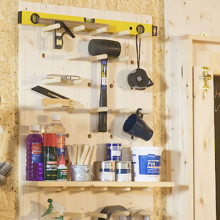 pegboard storage for workshop