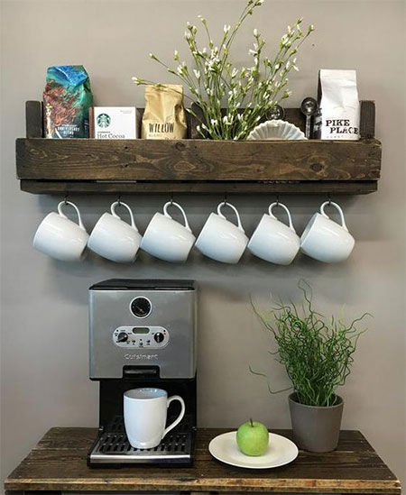 coffee station for guest bedroom