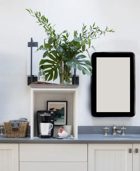 make room for coffee station in guest bathroom