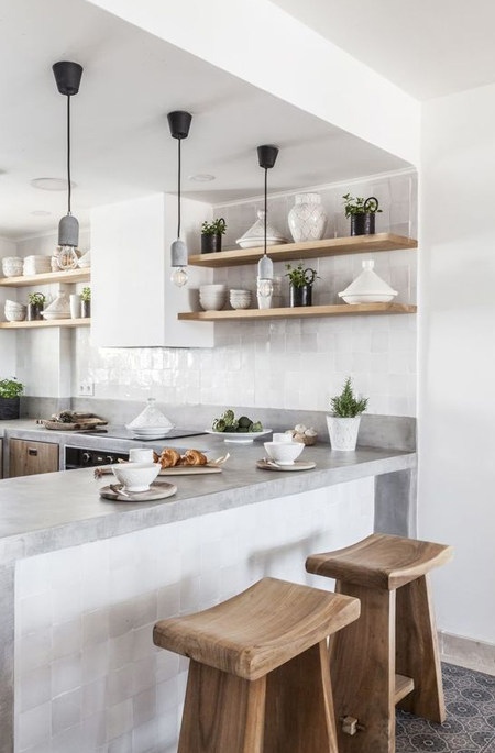 concrete kitchen organic design
