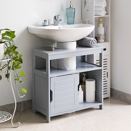 6 Simple Pedestal Sink Storage Ideas