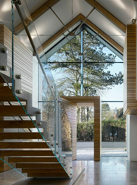 closed off balustrade in family home staircase
