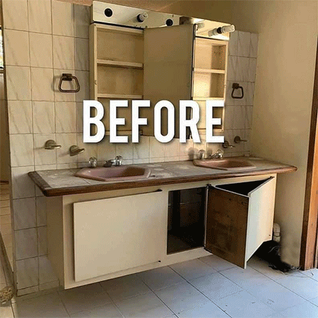 before and after bathroom makeover