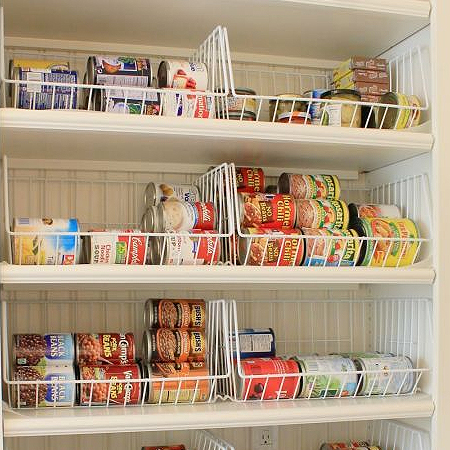 organise tinned foods