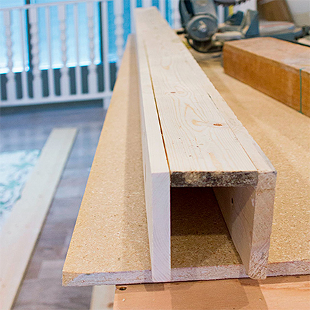 how to make faux ceiling beam