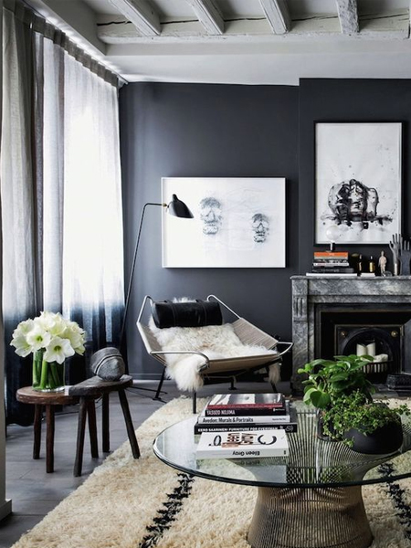 masculine home with feminine touches