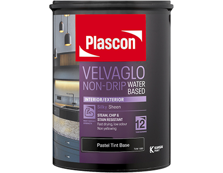 Plascon Velvaglo Water-Based Enamel is just one product within an extensive range of water-based solutions offered by Plascon. 