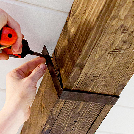 how to fit wood ceiling beams