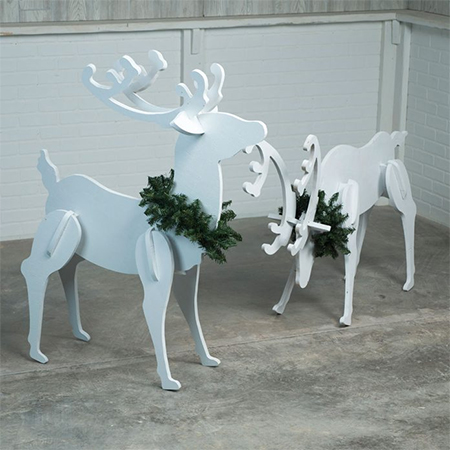 Make these Plywood Reindeer to Decorate the Garden