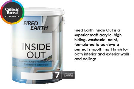 fired earth matt paint for interior and exterior walls