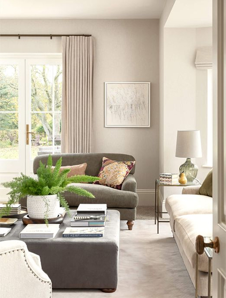 paint walls in light colours for a dark room