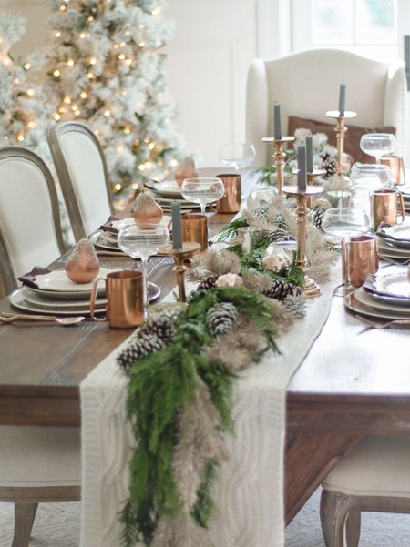 festive christmas dining table ideas