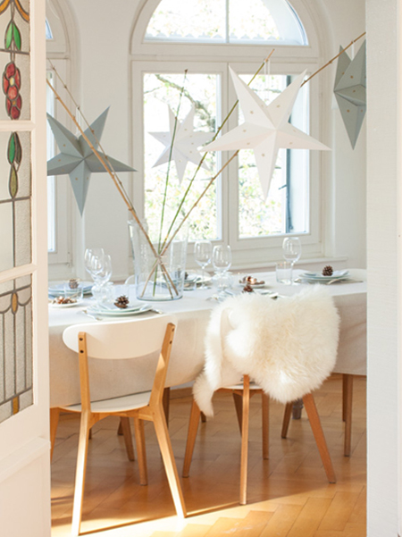 scandinavian style christmas table