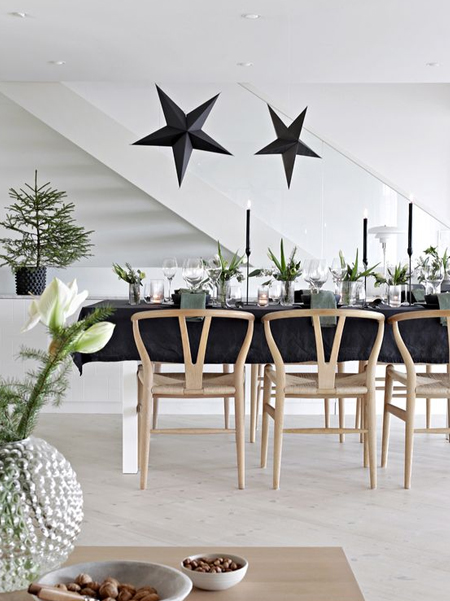 scandinavian christman dining table