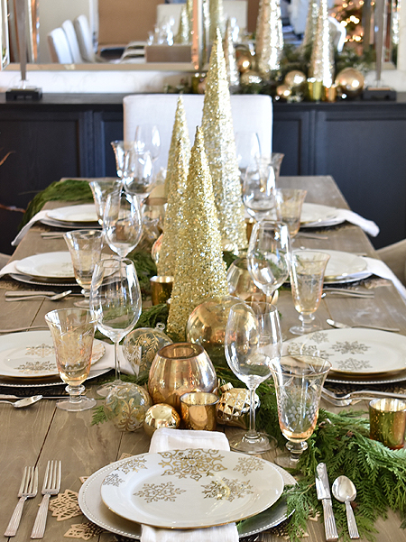 gillter cone christmas trees for dining table