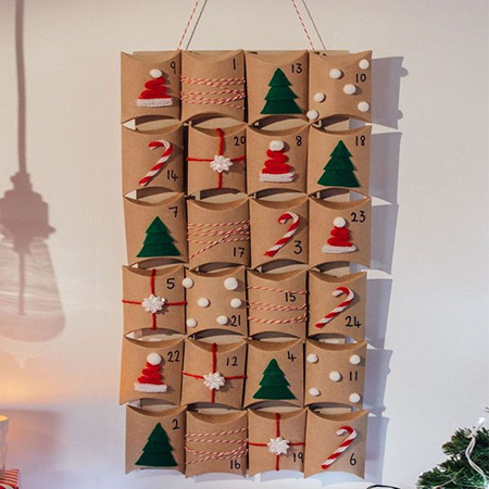 toilet roll tube advent calendar