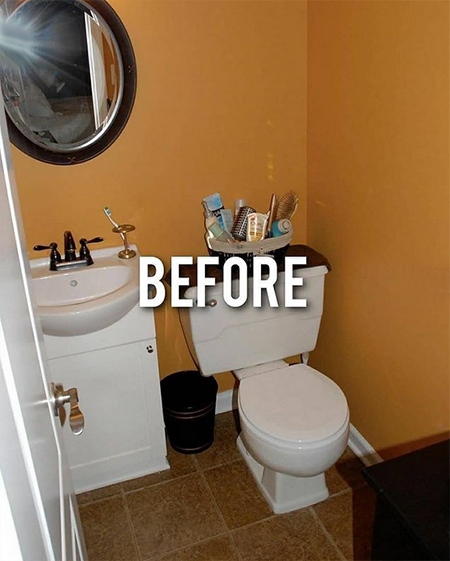 Give a Guest Toilet or Half-Bath A Makeover
