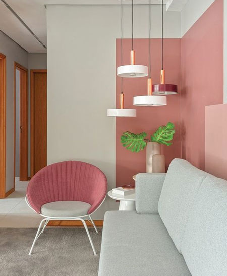 use colour to bring other items into a room