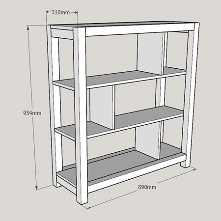 diy make quick and easy bookcase
