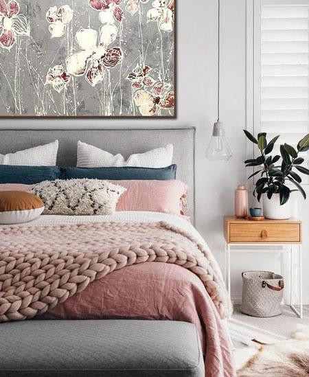 pink blue grey bedroom colour palette