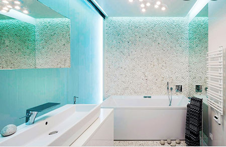 Bathroom in blue - how to get a bright and dynamic space