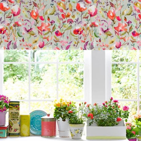 colourful kitchen blinds