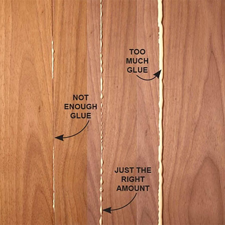 apply the right amount of wood glue