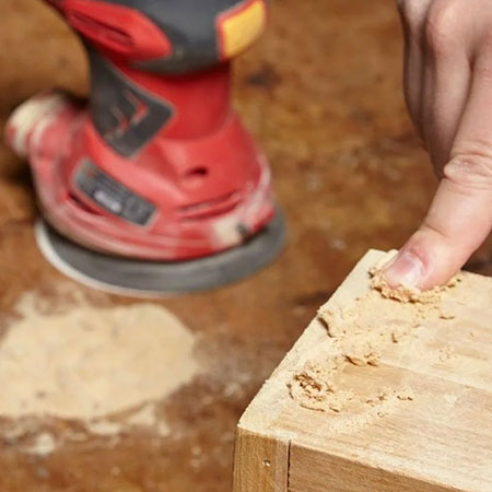 use sawdust and wood glue for invisible filling