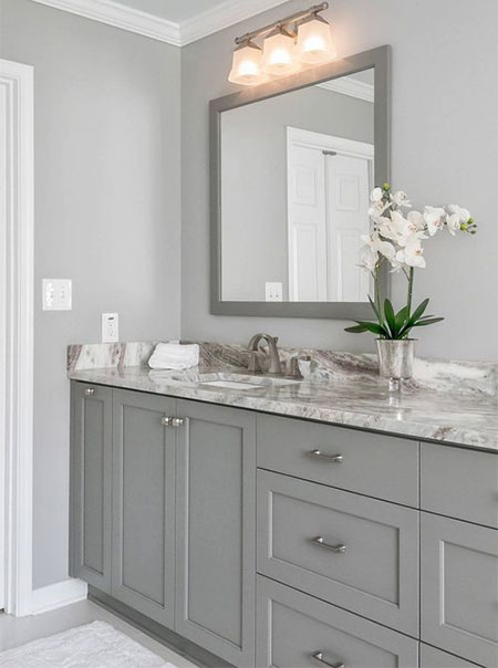 grey for modern or contemporary bathroom with industrial look