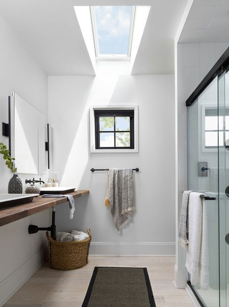 skylight in bathroom