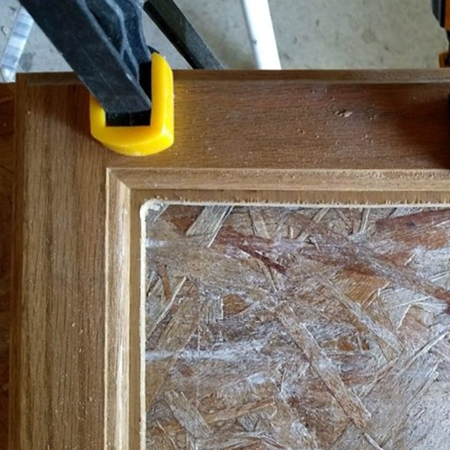 cut out centre panel of door