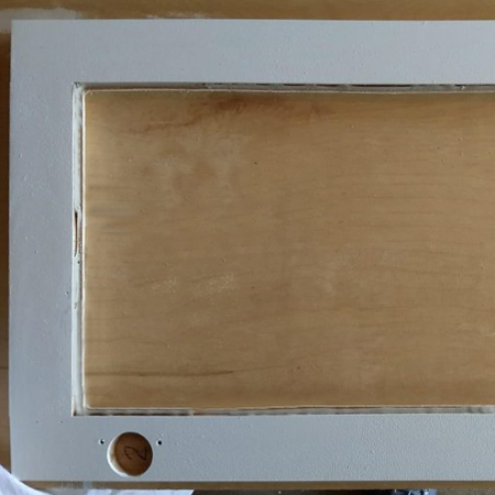 mount glass in door