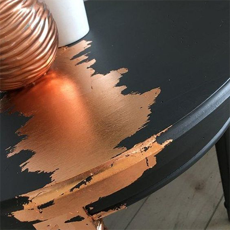 Decorate Furniture With Copper, Gold Or Silver Leaf