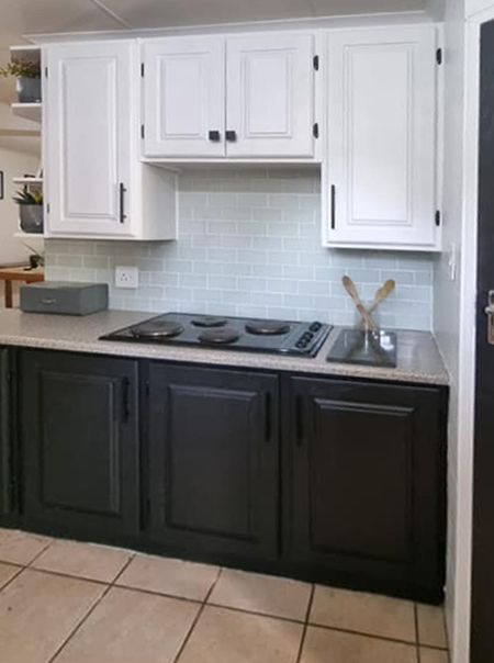 painted kitchen before and after
