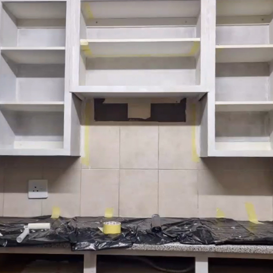 preparation for painted kitchen