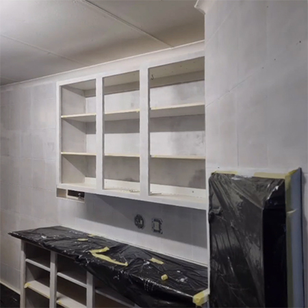 preparation for painted kitchen