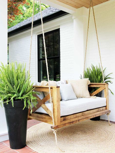 ideas for hanging sofa