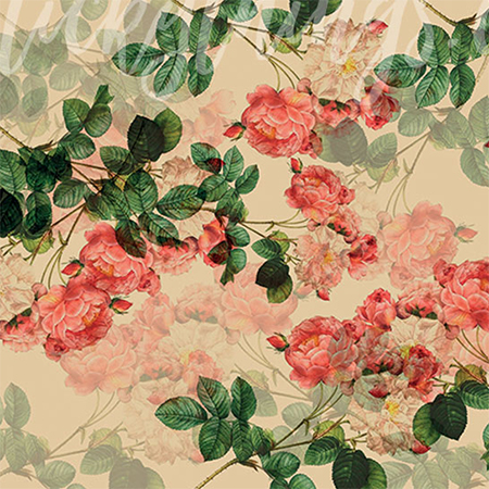 large floral print wallpaper mural