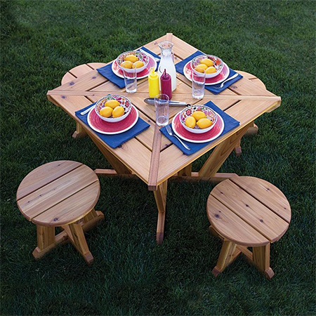 diy kiddies picnic table and stools