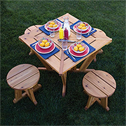 make childs picnic table and stools