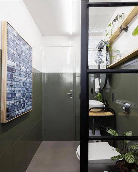 Paint Over Ugly Bathroom Tiles