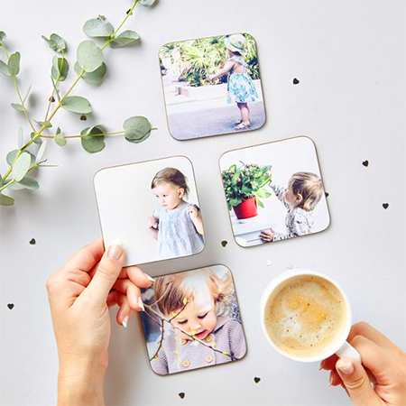 make photo coasters for fathers day