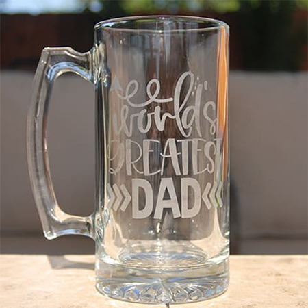 how to etch glass beer mug