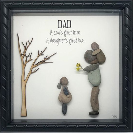 pebble art fathers day