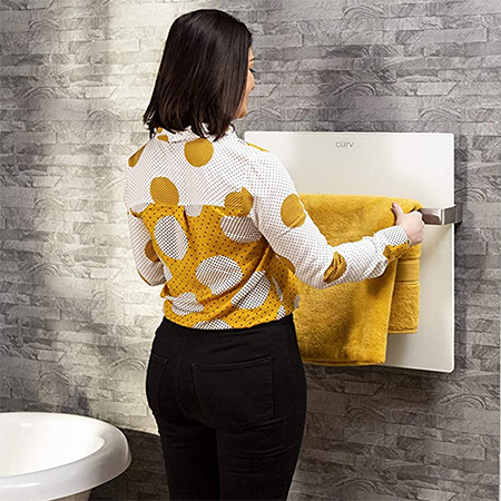 radiant panel heater in bathroom