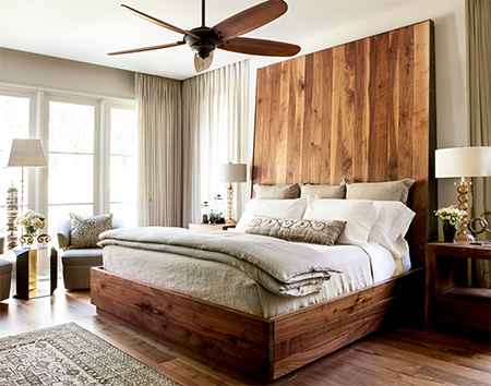 reclaimed wood headboard