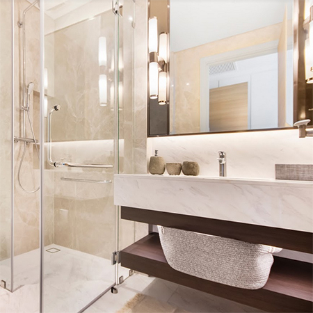 make small bathroom feel larger