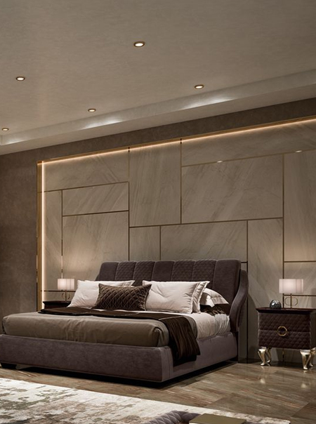 layered luxury bed linen for masculine bedrooms