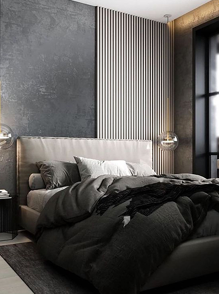 edgy seductive lighting for masculine bedroom