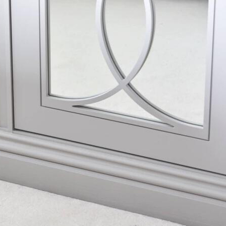 cnc decorative overlay for mirror panels built in cupboards